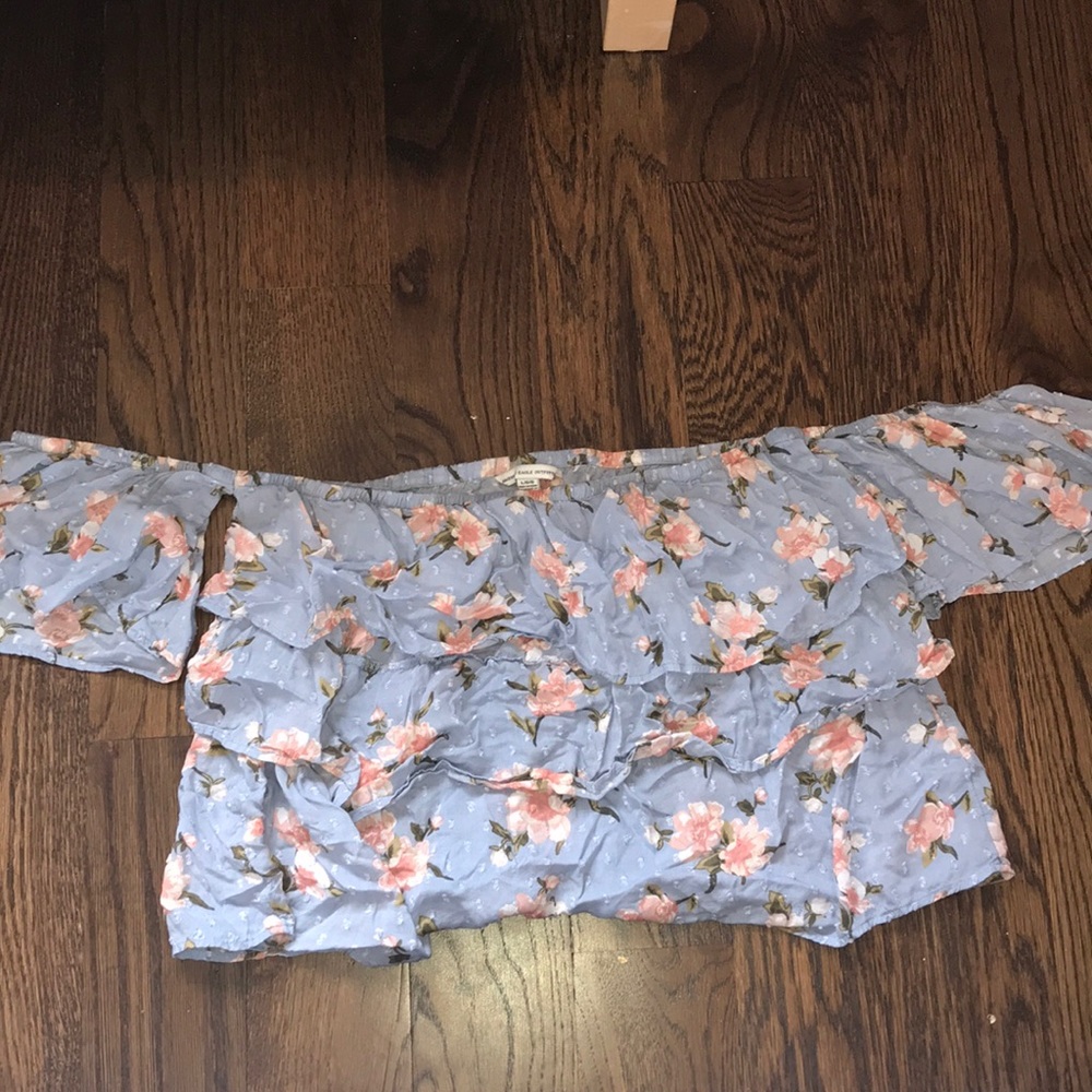 off the shoulder flowy shirt